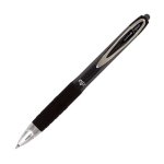 UMN-207 Black 0.7MM Rollerball Retractable Pen Rubber Grip – Each – 41-0207-01