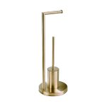 - Brass Floor Standing Toilet Brush And Roll Holder