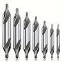 7PCS Center Drill Bit Set 60 Degree Angle Center Drill Bit Kit Lathe Metal Working Butt Tool