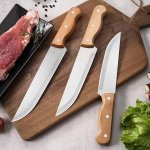 Stainless Steel Wood Handle Fruit Knife Kit