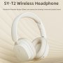 SY-T2 Lightweight Wireless Headset Wireless 5.3 Headphones With Microphone Noise Cancelling Stereo Comfortable Headset Built-in HD MIC Hifi Stereo Sound Deep Bass Protection For