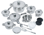 22 Piece Timeless Beauty Non-stick Stainless Steel Cookware Set