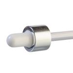 10ML Pipette - White & Silver Collar For Aromatherapy Bottle Amber 18 62