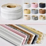 1PC Self-adhesive 3D Pattern Wallpaper Border Pvc Wall Trim Line Skirting Decorative Sticker For Diy Home Decor