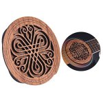 Siuke Guitar Wooden Soundhole Sound Hole Cover Block Feedback Buffer Mahogany Wood For Eq Acoustic Folk Guitars Guitar Parts Acc