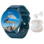 Men Smartwatch Earbuds Set Fitness Watch Dual Straps Android Ios Compatible