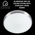Aluminium 24W LED Ceiling Fitting With Starlight Cover - 320MM