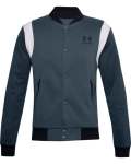 Men's Ua Rival Fleece Amp Varsity Bomber Jacket - Mechanic Blue 3XL