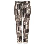 Block Print Pants - Black L xl