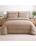 Comforter 5 Piece Set Plain Stone Queen