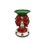 Candle Stick With Red Bow 13.5X13.5X20.5CM