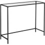Bragg Giza Entryway Glass Console Table in Black