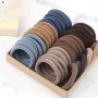 50/200PCS Thickened Durable Hair Ties Colorful Elastic Hair Ropes Ponytail Hair Accessories Ideal Choice For Gifts