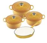 Smte Dutch Cast Iron Ceramic 7 Pot Yellow With Keychain