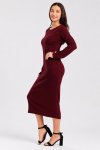 Ladies Branded Textured Long Sleeve Midaxi Dress