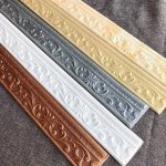Cycleader Vintage European 3D Self-adhesive Skirting Line Wall Sticker - Peel & Stick Waterproof Moisture-resistant Non-slip Flo