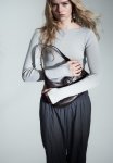 Open-backed Knitted Top - Light Grey