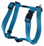 Rogz Utility Medium 16mm Snake Dog H-harness Turquoise Reflective