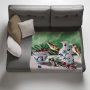 Cherries And Tea Light Weigt Fleece Blanket By Juanette Menderoi