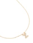 Kids Gold Cubic Zirconia Letter X Necklace