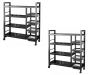 2PACK-ADJUSTABLE Metal Rotating 4-TIER Shelf With 4 Baskets