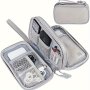 Waterproof Travel Cable Organizer - Dual Layer Multi-functional Electronic Accessory Bag For Cables Chargers Phones & Headphones