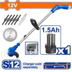 12V Cordles Multifunction Grass Trimmer 1.5AH Kit WGTS512