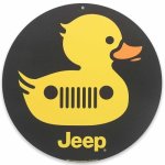 Jeep Grille Duck Metal Sign - Fun Jeep Duck Wall Decor For Garage Shop Or Man Cave