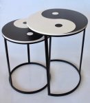 Metal & Wood Top Ying Yang 61X46.5CM