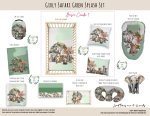 Cot Duvet Bedding Girly Safari Green Splash Set