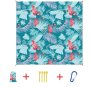 Water Resistant Picnic And Beach Throw/mat 210 200CM - Tropical Flamingo