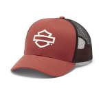 Men’s Logo Colorblock Adjustable Trucker Cap – Barn Red