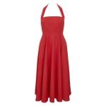 Cherry Red Halter Midi Dress