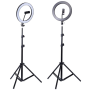 2-IN-1 180 Rotatable 3-MODE LED Ring Light & Adjustable Tripod Stand