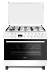 Ferre 90×60 6 Burner Premium Free-standing Gas electric Cooker White F9S60E6.PWI