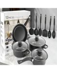Pots And Pans Set Non Stick 13PCS Cookware Sets Nonstick Pots And Spatulas Kitchen Cookware Set Frying Pan Soup Pot With Anti Sc