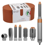 Enzo EN-4133 Professional Multifunctional Hair Dryer Brush 5 In 1 Air Curler - Brown