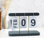 Blk Wooden Desk Card Calendar 20 8.16CM Wooden Clr And Clr Mix