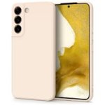 Chenshia Liquid Gel Full Coverage Silicone Cover- Samsung Galexy S22+ Case - Cream
