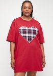 Cotton On Plus 90S Graphic T-Shirt Nightie - Warm Cherry gingham Heart
