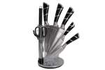 Zs - 9 Piece Stainless Steel Rotating Kitchen Knife Set - Red
