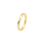 18CT Gold Square Finish Ring - 58 / Gold