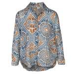 Heraldic Print Shirt - Blue S m
