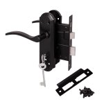Nera Essential 3LEVER Decorative Lockset For Internal Doors Modern Black Handles