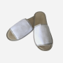 Disposable White Towelling Slippers - Closed-toe