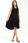 Ladies Rachel Sleeveless Loose Fit Frill Hem Hi-lo Dress