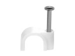 8MM Cable Clips 100 Pack - White