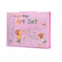 208 Piece Drawing Set Artist Set Painting Set Kids Drawing Set With Easel - Pink