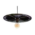 Disc Rope Pendant Light Black Natural - Natural