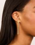 Goldair Gold Plated Statement Fringe Knot Earrings